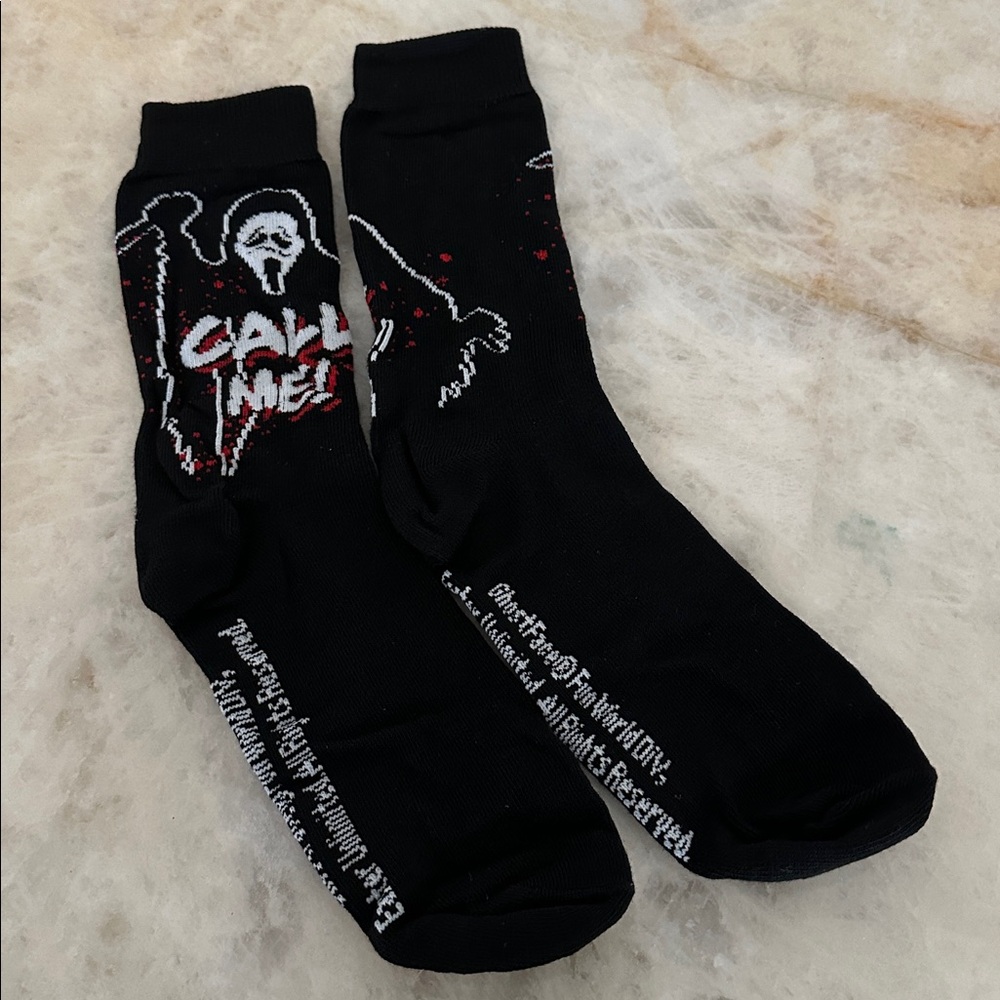Black Ghost Face Casual Socks